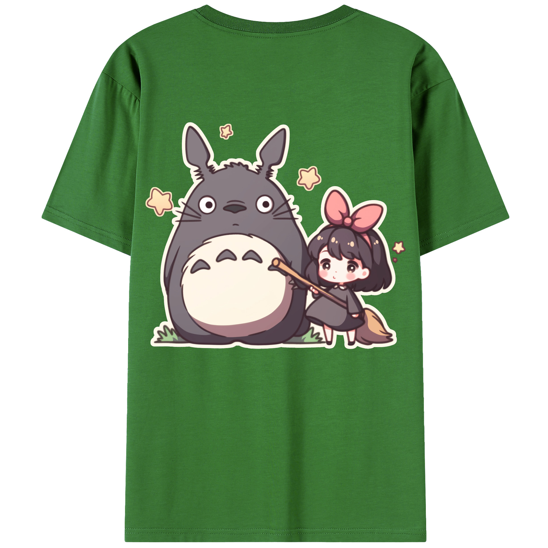 （画像用） となりのトトロ 草壁メイ 草壁サツキ My Neighbor Totoro Satsuki Kusakabe Mei Kusakabe レディース半袖Tシャツ(バックプリント)